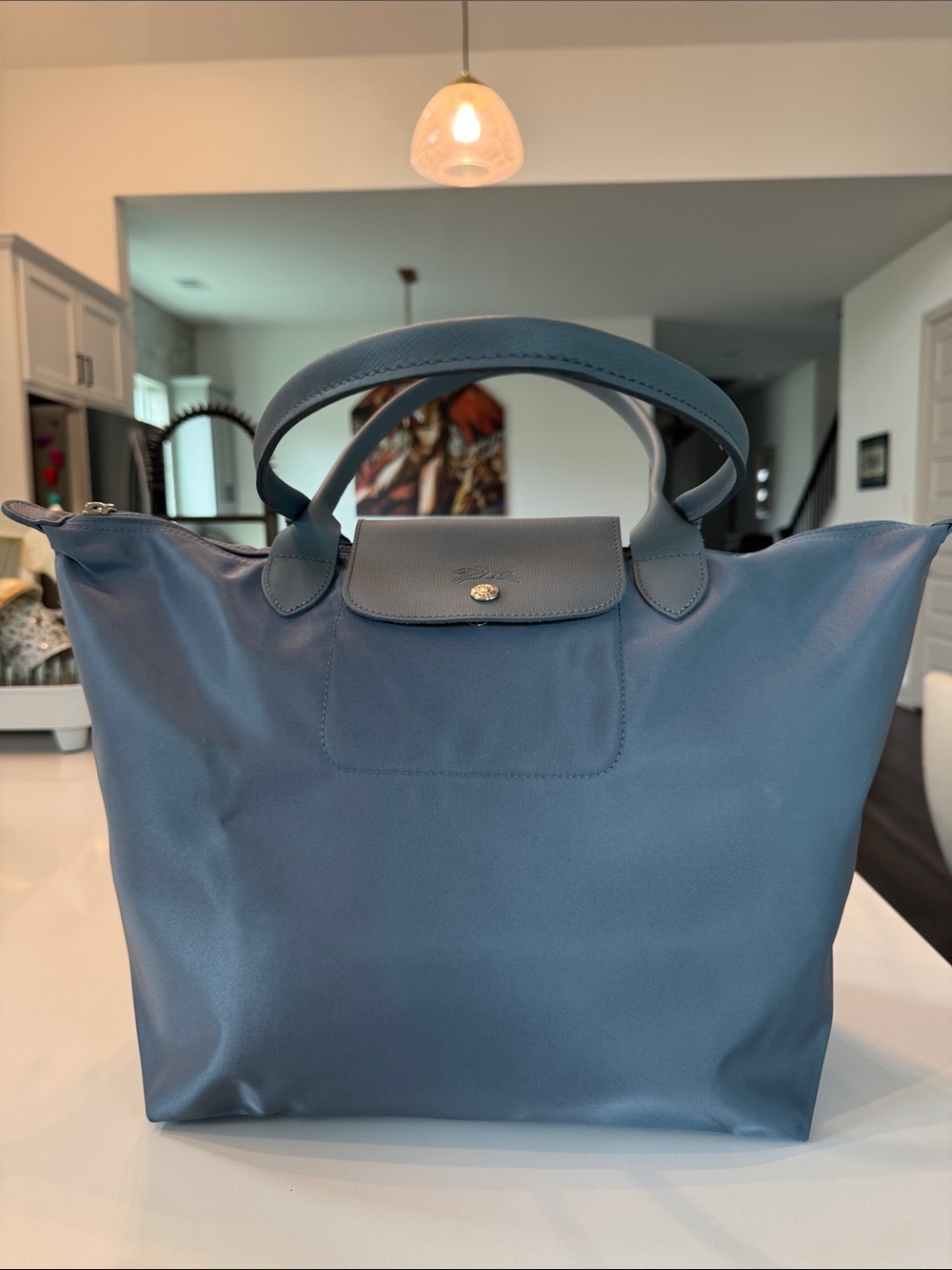 Longchamp Le Pliage Néo Large Shoulder
Tote- DISCONTINUED MODEL. Light Blue